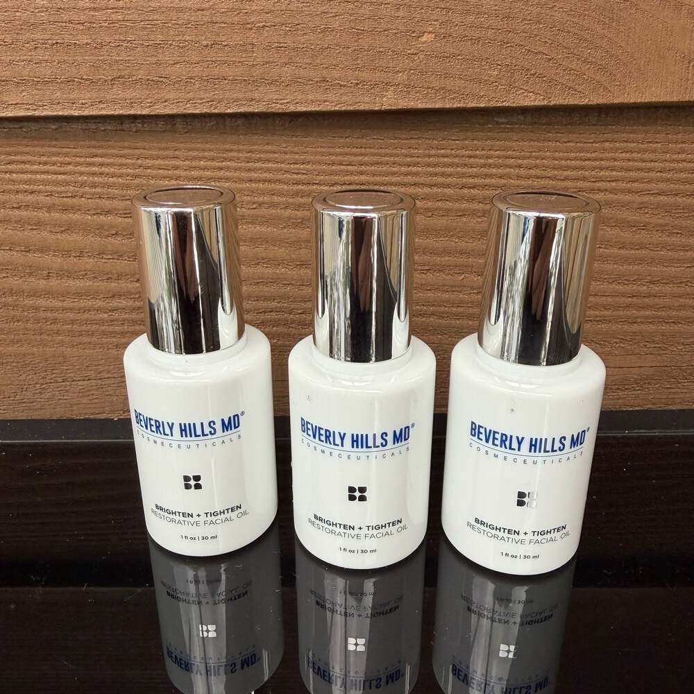 Beverly Hills MD Brighten + Tighten Restorative Facial Oil (1 fl oz) Lot of 3